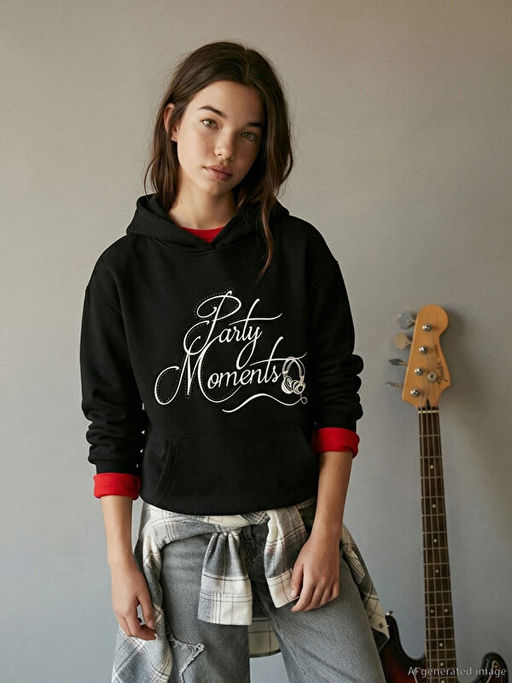 Kap??onlu K?z ?ocuk Kal?n Sweatshirt