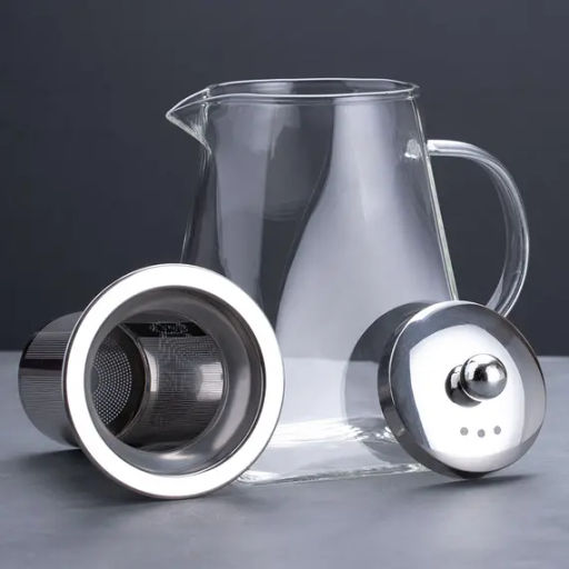 Чайник Квадро, квадратное дно, стекло 850 мл  - BESTCOFFEE фото 4