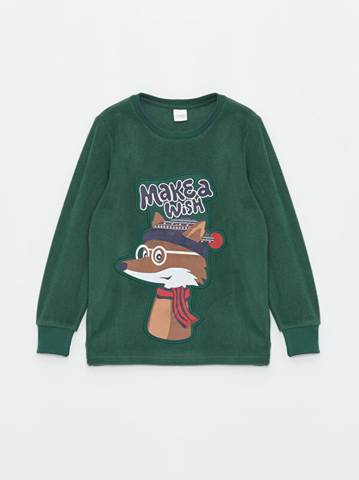 Bisiklet Yaka Y?lba?? Temal? Uzun Kollu Polar Erkek ?ocuk Pijama Tak?m? - Waikiki фото 2