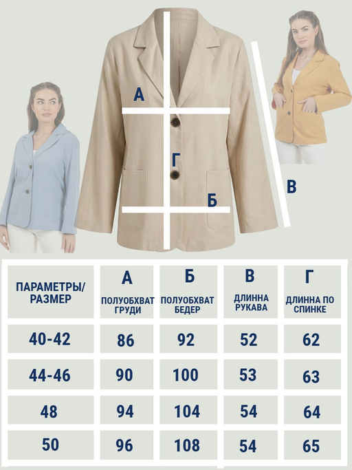 Пиджак (жакет) льняной