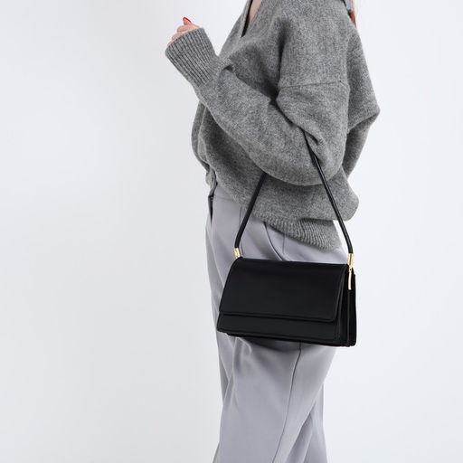 Сумка на клапане, цвет черный 24*13*8 см - Nazamok фото 2