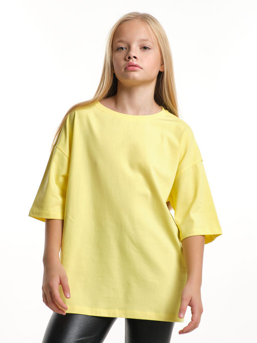 Универсальная базовая футболка оверсайз 22-1892 черный - Mini maxi фото 7