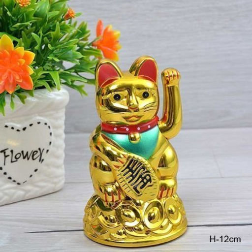 Фен-шуй сувенир Денежный кот 12 см / 45A /уп 240/Манэко-кот - Галеонтрейд фото 2