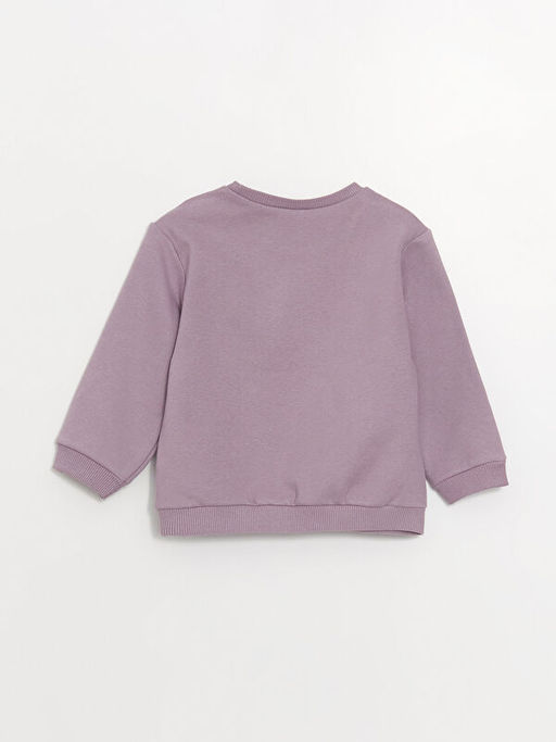 Bisiklet Yaka Bask?l? K?z Bebek Sweatshirt - Waikiki фото 3