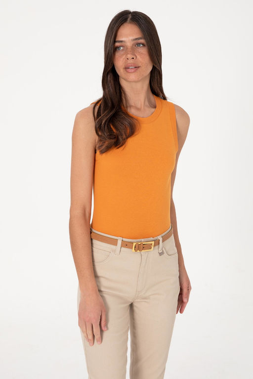 Kad_n Kiremit Kolsuz Bisiklet Yaka Basic Ti__rt Sepette S_rpriz _ndirim - U.s. polo assn фото 3