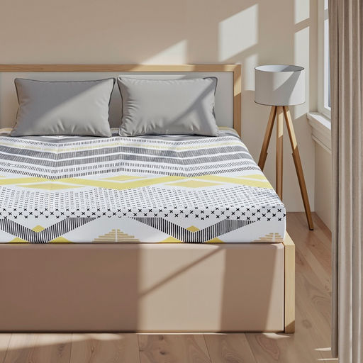 Простыня на резинке Этель Gray geometry 140*200*25, 100% хлопок, бязь, 125г/м2 фото 5