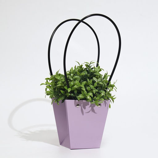 Цена за 10 шт. Сумка для цветов лиловая влагостойкая, 12x12-8 x 8-12.5 см - UPAK LAND фото 2