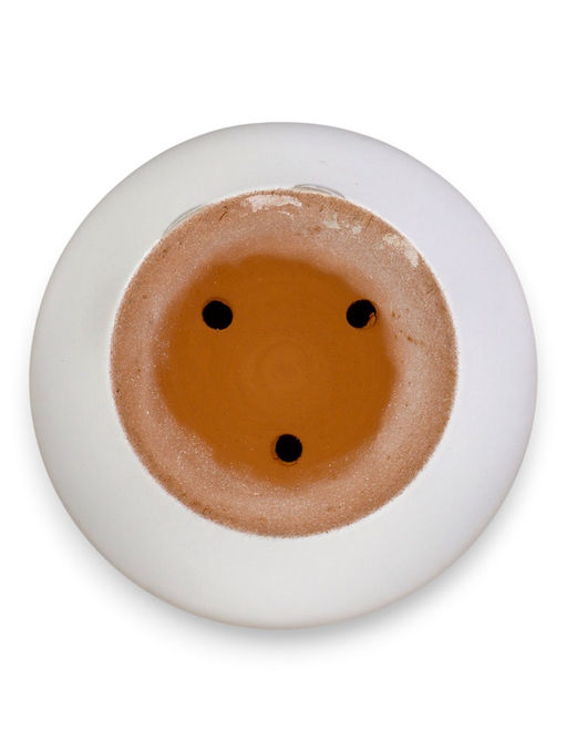 Горшок цветочный с поддоном 2,5 л, d18/h16 см капучино керамика, "Туман" (М)