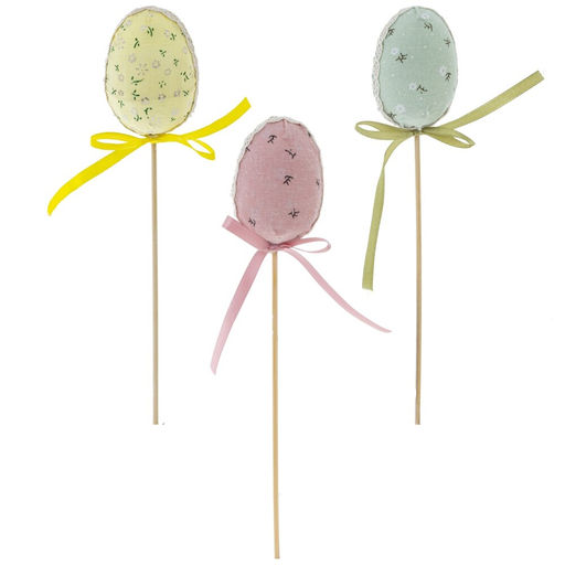 Изделие декоративное (вставка) "Яйцо пасхальное" (5*4,5*7), L5 W5 H25 см, 3в.