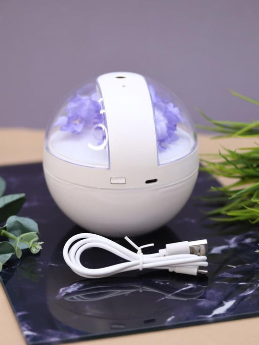 Настольный увлажнитель воздуха - ночник "Flower", purple, (портативный, USB)