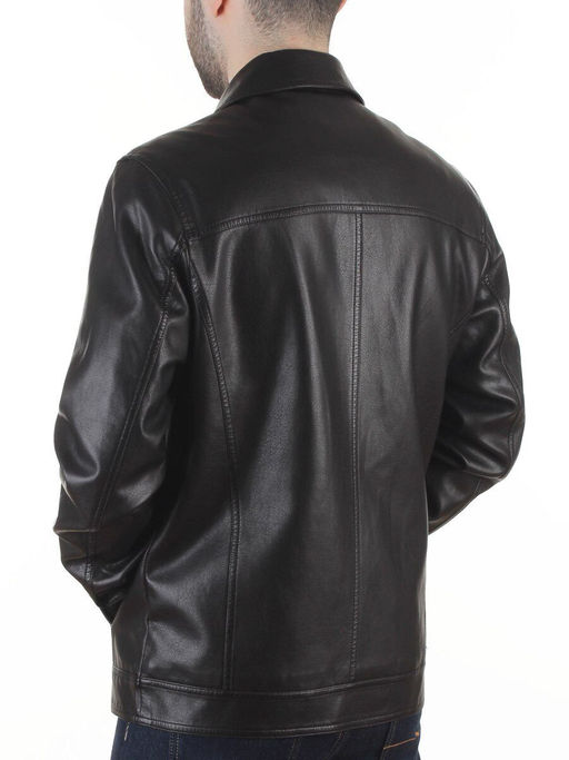 P-2119 BLACK Куртка демисезонная мужская (эко-кожа)