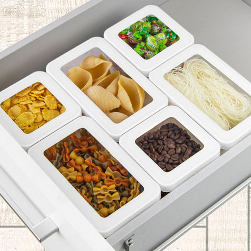 Банка для сыпучих продуктов пластмассовая Степ 1,9л, 10х10х28см, белый (Россия) - Домашняя мода фото 2