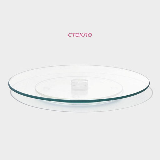 Подставка для торта вращающаяся Доляна, d=32 см, стекло