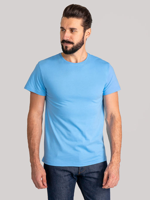 Футболка мужская короткий рукав GREG G145-RD-3025 (голубой)  фото 6
