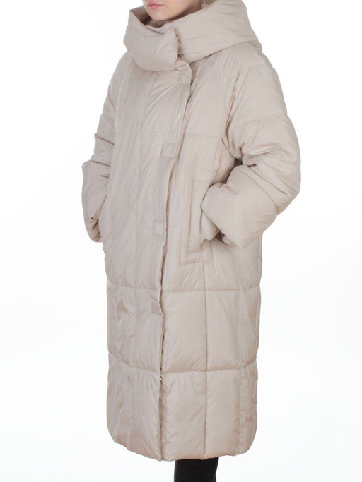 8892 LT. BEIGE Пальто зимнее женское (200 гр. холлофайбер)