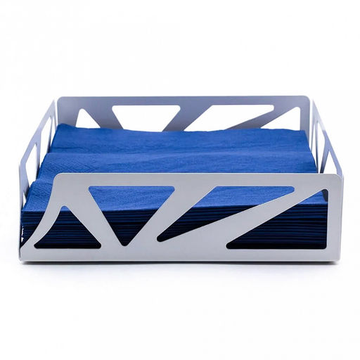 Салфетница металлическая 17,5х17,5х5см, белый (Россия) - Домашняя Мода фото 3