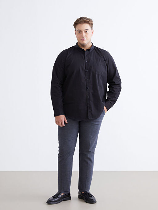 B?y?k Beden Regular Fit Uzun Kollu Arm?rl? Erkek G?mlek