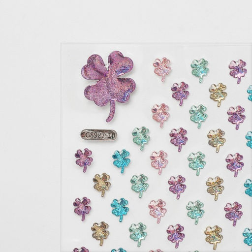 Серьги Наклейки любовь, клевер, цветные - Queen fair фото 2