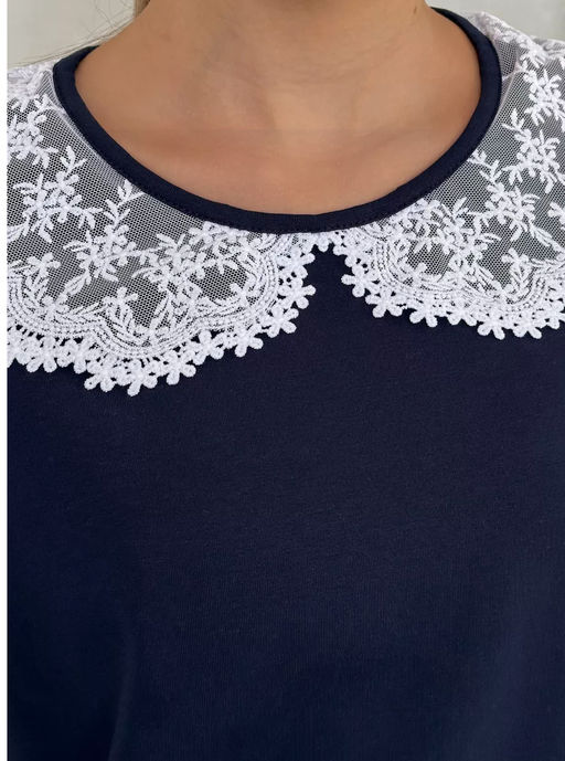 CRB wear / CWJG 63916-41 Джемпер для девочки,темно-синий/Ex.Cherubino  фото 4