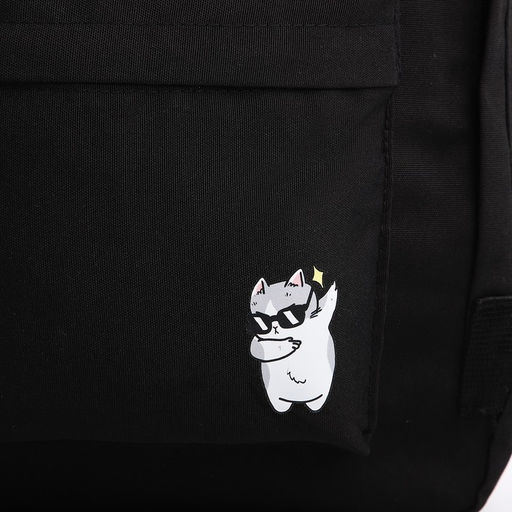 Рюкзак текстильный мамс Cat, 38х27х13 см, цвет черный - Nazamok фото 6