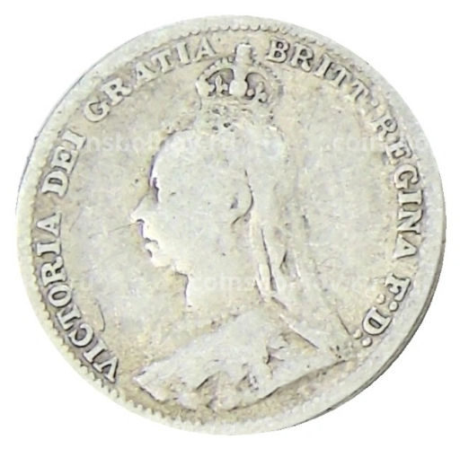 3 пенса 1891 года Великобритания