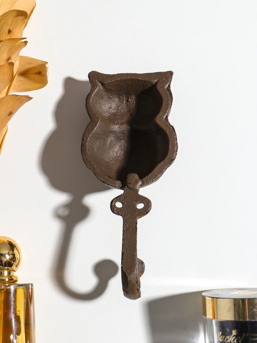 Крючок декоративный чугун "Упитанный филин" 16х7х4 см
