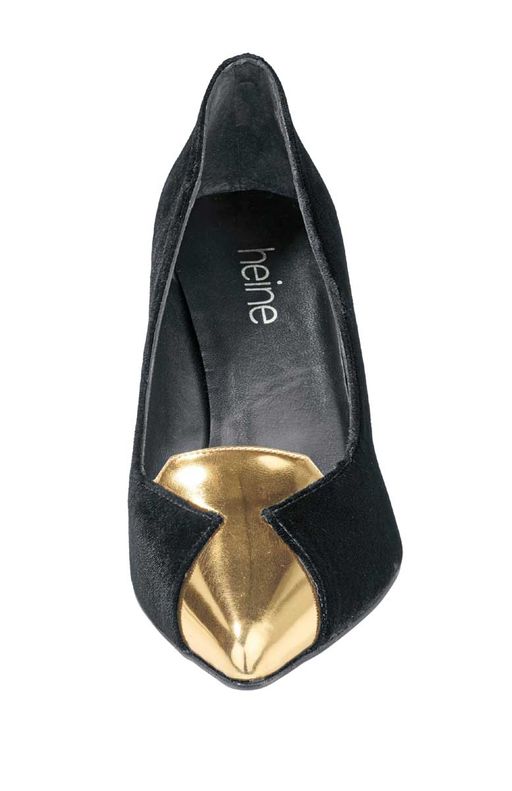 Туфли, черно-золотистые - Heine фото 5