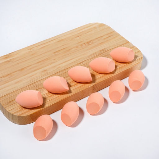 Спонжи для макияжа, набор - 10 шт., увеличиваются при намокании, бежевые