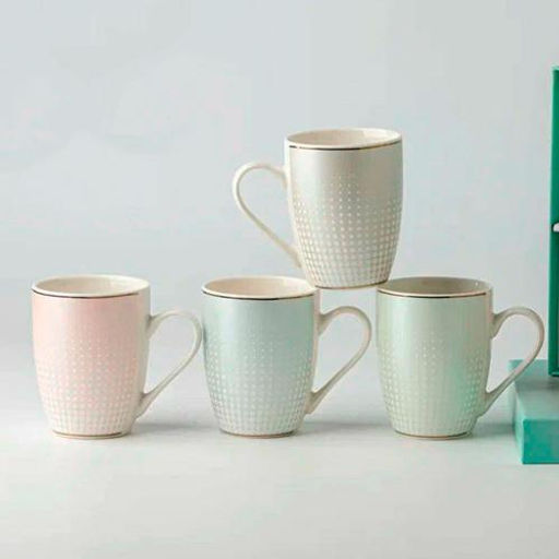 Кружка JEWEL Бархат 340 мл 4 шт в подарочной упаковке (new bone)