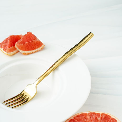 Вилка столовая из нержавеющей стали Magistro Kolos, длина 19,5 см, цвет золотой  фото 5