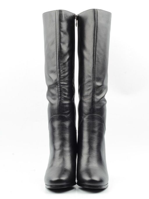 02-K91-D1 BLACK Сапоги зимние женские (натуральная кожа, натуральный мех (еврозима)) - Фабричный китай фото 7