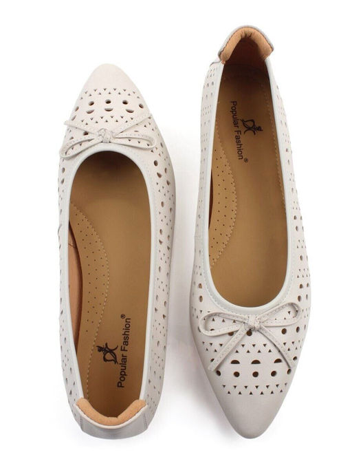 06-7388-66R GRAY/BEIGE Туфли летние женские "Лодочки" (натуральная кожа)