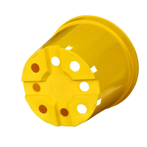 Цена за 2 шт. Горшок для рассады, 5 л, d=22 см, h=18 см, пластик, жёлтый, Greengo