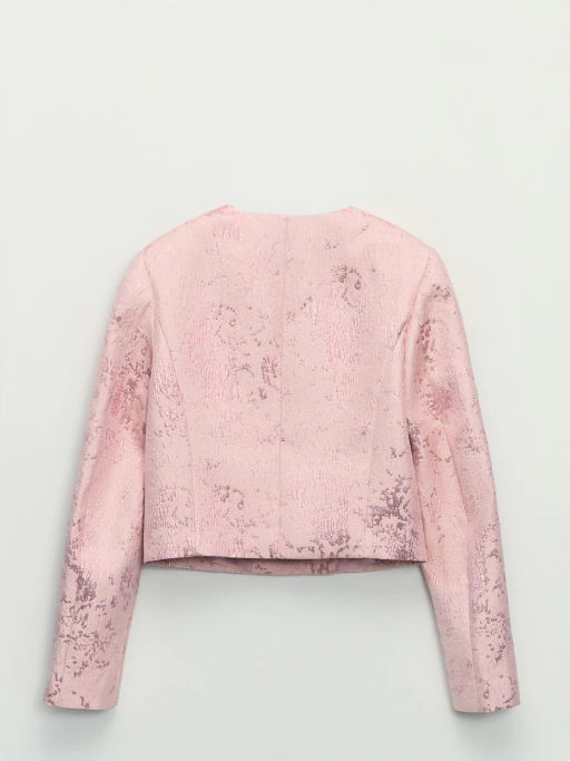 Укороченный жакет из жаккарда ZR2604032501-96 / Zarina