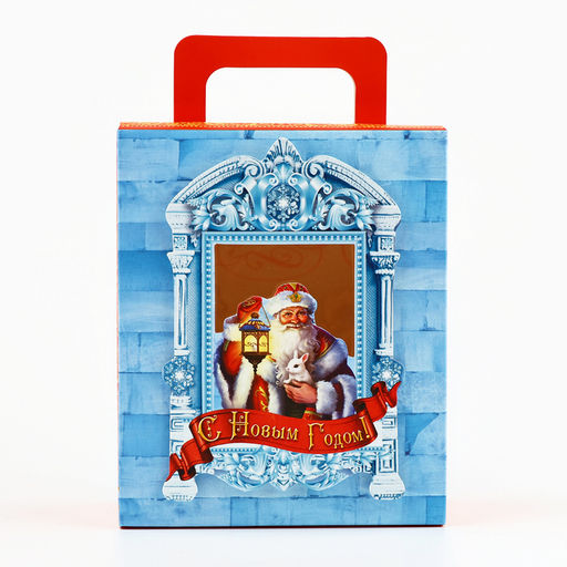 Коробка подарочная новогодняя складная с 3D эффектом С новым годом, 18?15?7.5 см