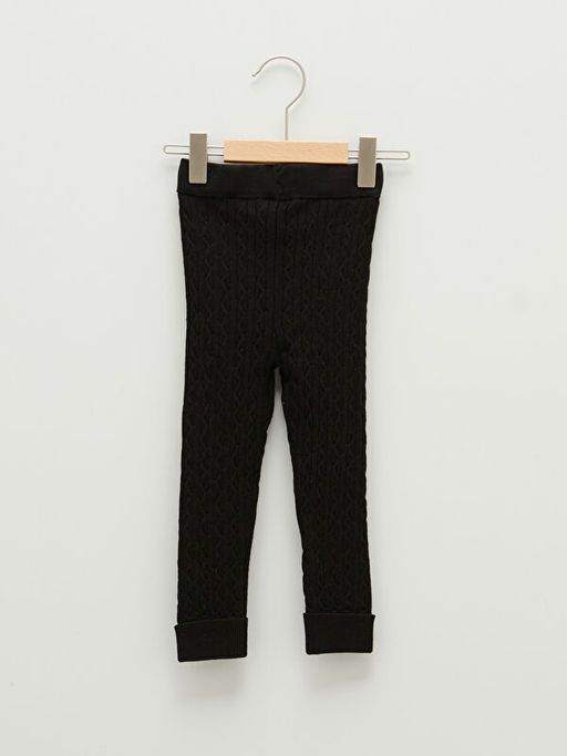 Beli Lastikli Kendinden Desenli K?z Bebek Triko Tayt - Waikiki фото 2