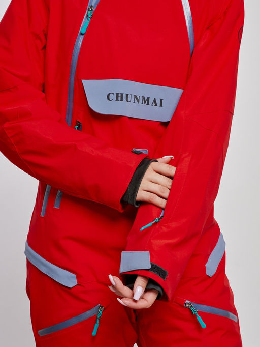 Горнолыжный комбинезон женский зимний красного цвета 2323Kr - Chunmai фото 14
