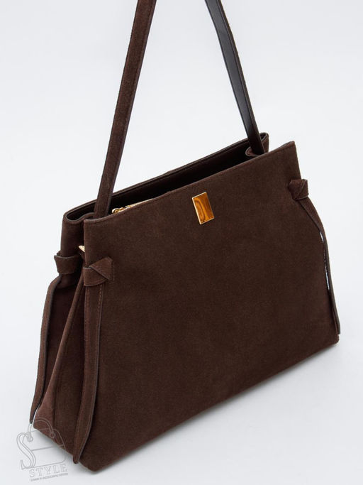 Сумка женская кожаная 1026M coffee Polina&Eiterou  в Новосибирске