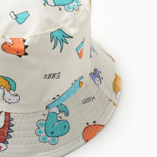 Панама детская KAFTAN «Счастливый динозавр», белая, размер 54