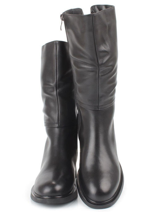 ZA4232M BLACK Сапоги зимние женские (натуральная кожа, натуральный мех)