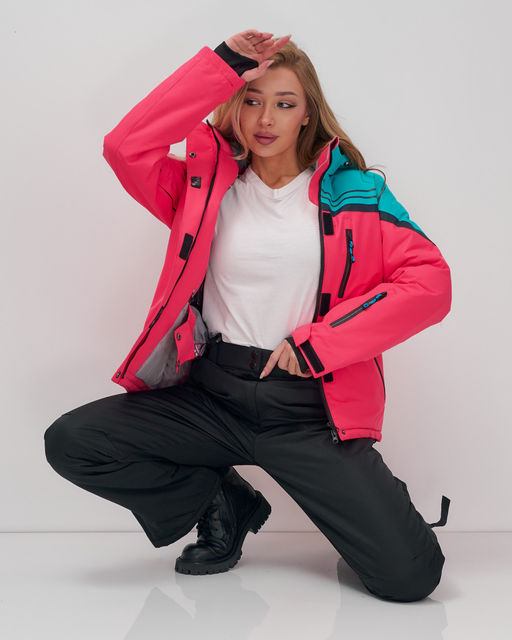 Горнолыжный костюм женский зимний розового цвета 02390R - Mtforce фото 11