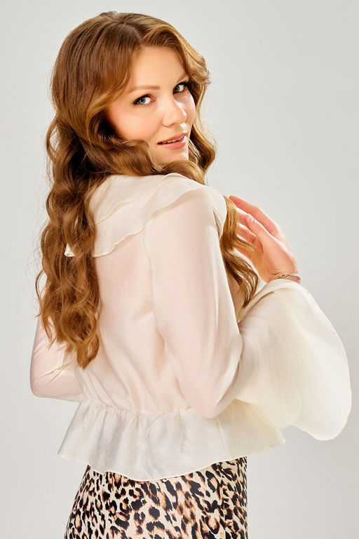 Блуза FITA 20811 экрю  фото 9