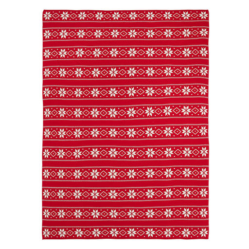 Плед из хлопка с новогодним рисунком Frostwork из коллекции New Year Essential, 130x180 см - Tkano фото 3