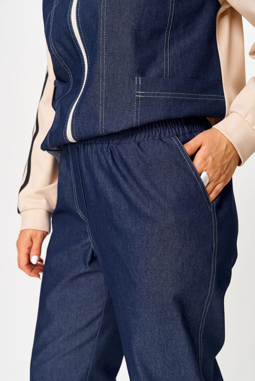 Костюм Aira Style 24236 сине-бежевый