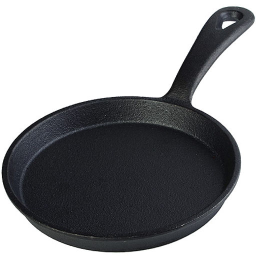 26802 Сковорода чугун 13см с дерев.подст. МВ(х12) - Mayer&boch фото 2