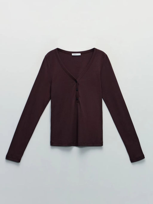 Лонгслив с застежкой на груди / Zarina  фото 7