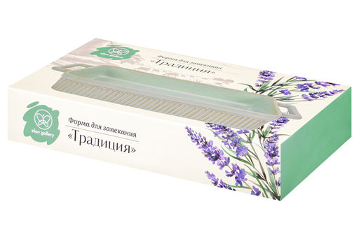 Форма для запекания 2,5 л 37*21.8*6.2 см "Традиция" прямоугольная мятный