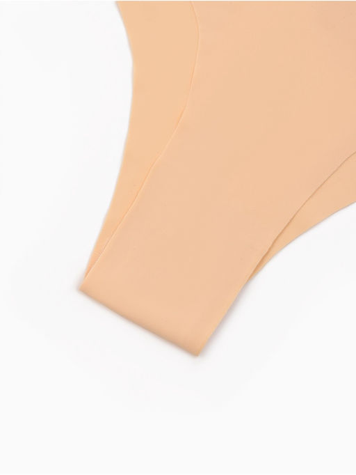 Наб бесшов трусов (3шт) жен слипы MINAKU 90%нейл/10%спанд/ласт-ца100%хл бел/беж/черн р.S