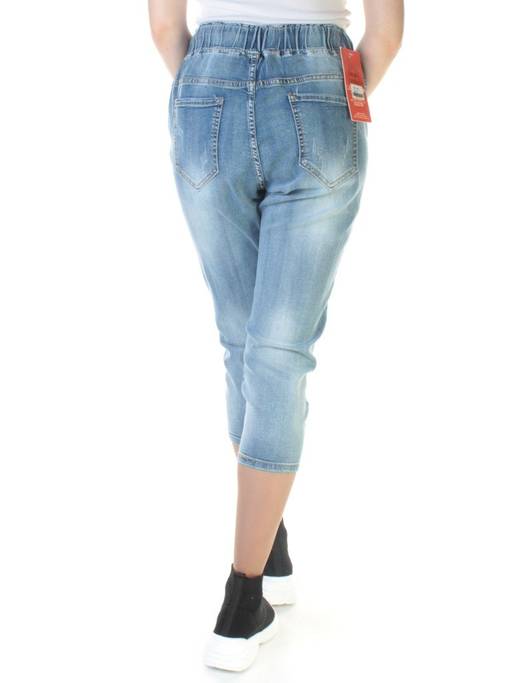 1113 LT. BLUE Джинсы женские 7/8 (95% хлопок, 5% спандекс) - Фабричный китай фото 7