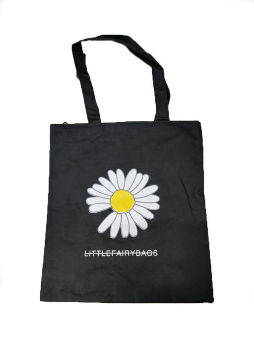 Сумка шоппер черная с цветными принтами в ассортименте - Storyland фото 16